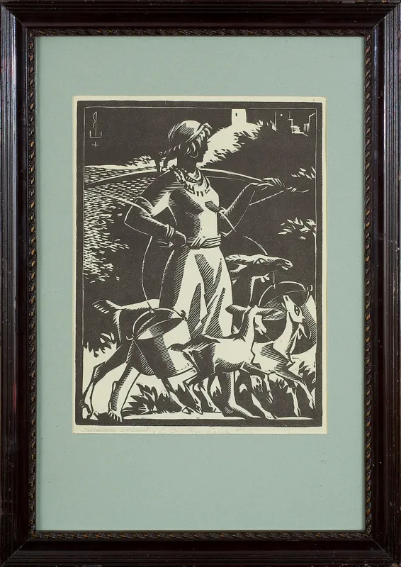Edmund Ludwik Bartłomiejczyk, Dziewczyna z kozami (Esterka), 1925