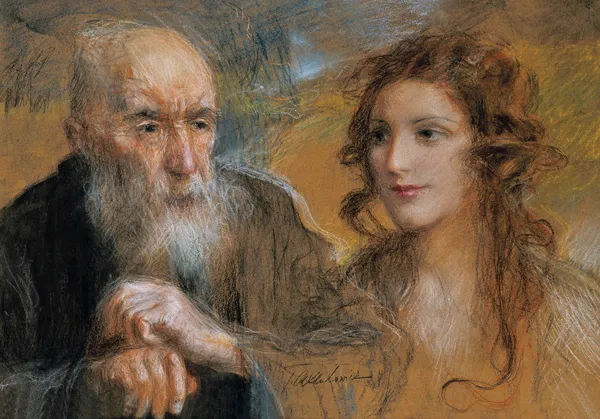 Teodor Axentowicz, Autoportret z rudowłosą