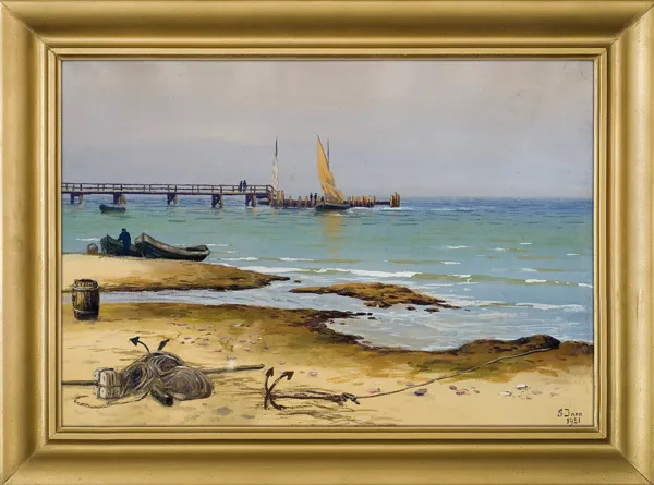 Soter Jaxa-Małachowski, NAD MORZEM. PLAŻA I MOLO, 1921