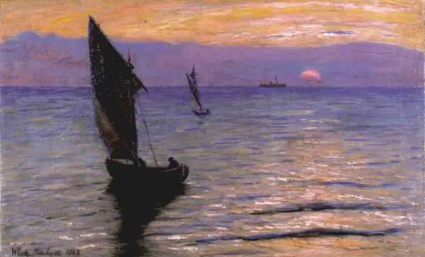 Włodzimierz Nałęcz, Żaglówki o zachodzie, 1932