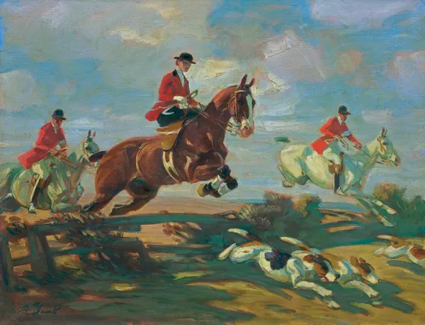 Angelo Jank, POLOWANIE PAR FORCE, ok. 1930