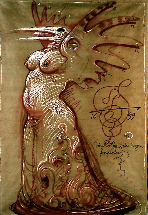 Franciszek Starowieyski, DIE ROTHE SCHWÄNZEN FRESSERIN, 1999 