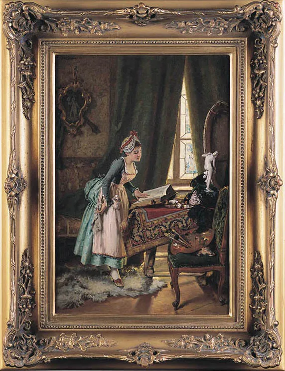 Joseph Watter, POKOJÓWKA W PRACOWNI ARTYSTY, po 1890