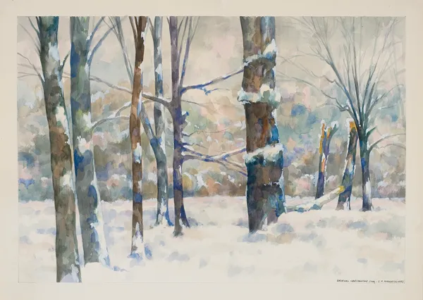 Zdzisław Otello Horodecki, Łazienki warszawskie zimą, 1997