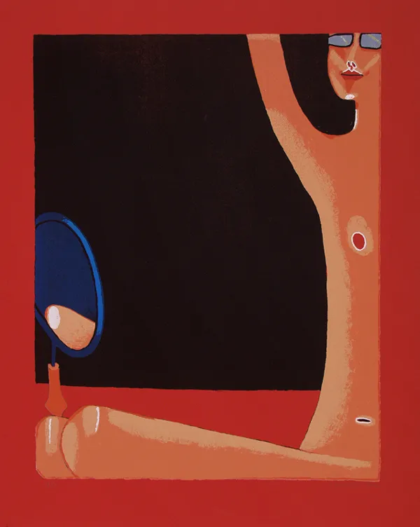 Jerzy Nowosielski, Akt z lustrem, 1999