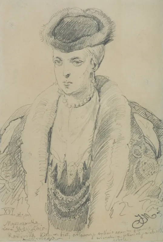 Jan Matejko, MARIANNA Z MYSZKÓW RADZIWIŁŁOWA, przed 1860