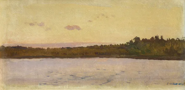 Józef Chełmoński, JEZIORO, ok. 1910