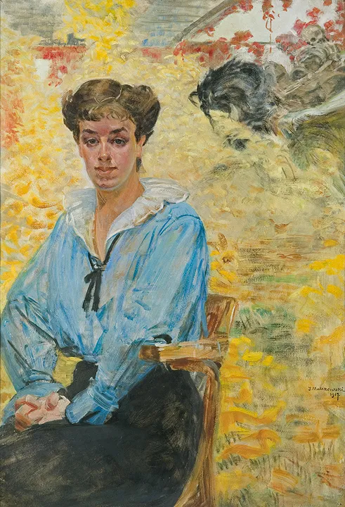 Jacek Malczewski, PANI W BŁĘKITNEJ BLUZCE, 1917