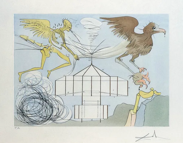 Salvador Dali, Samolot (L’aeroplane/Airplane), 1975
