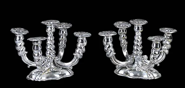 Autor nierozpoznany, PARA ŚWIECZNIKÓW PIĘCIORAMIENNYCH, ok.1935