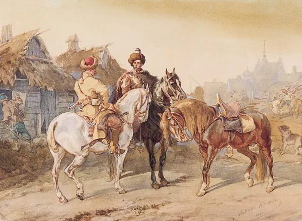 Juliusz Kossak, JEŹDŹCY, 1860