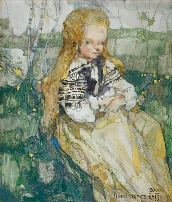 Jerzy Duda Gracz, NADRZECZE - WIOSENKA, OBRAZ 2513, 2000