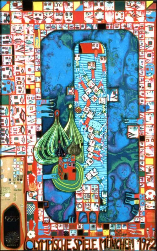 Friedensreich Hundertwasser, Plakat olimpijski, 1972