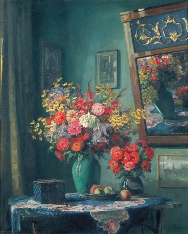 Hans Prentzel, Martwa natura z kwiatami, po 1930