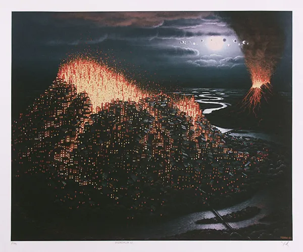 Jacek Yerka, Erupcja, 1994