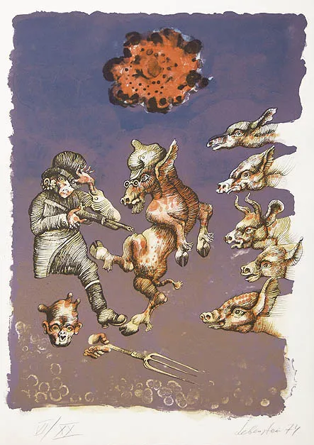 Jan Lebenstein, Z cyklu Folwark zwierzęcy, 1974