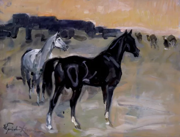 Wojciech Kossak, KONIE ARABSKIE, po 1920