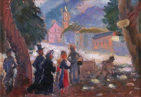 Fryderyk Pautsch, Scena uliczna w mieście