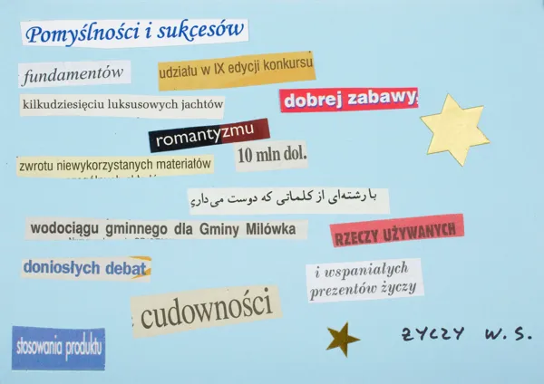 Wisława  Szymborska, ŻYCZENIA NOWOROCZNE