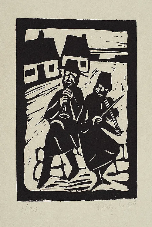 Jerzy Duda Gracz, Dwaj grajkowie, z cyklu Judaica, 1964