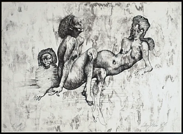 Jan Lebenstein, Kobiety ze sfinksem, 1973