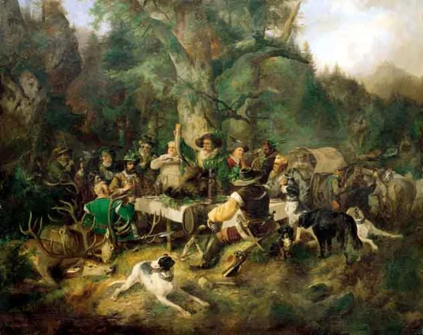 Meno Muhlig, Biesiada po polowaniu