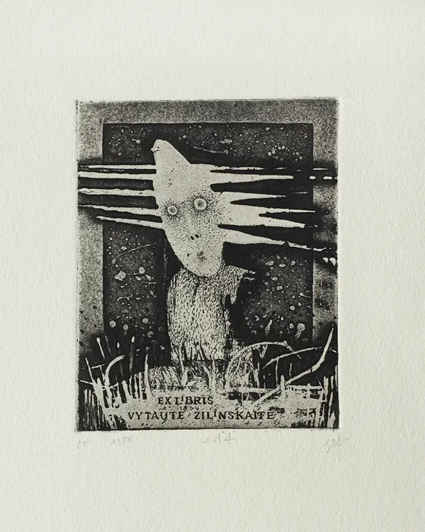 Stasys Eidrigevičius, Exlibris Vytaute Zilinskaite, 1980