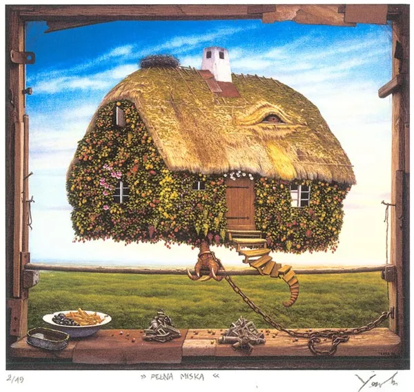 Jacek Yerka, Pełna miska, 2004