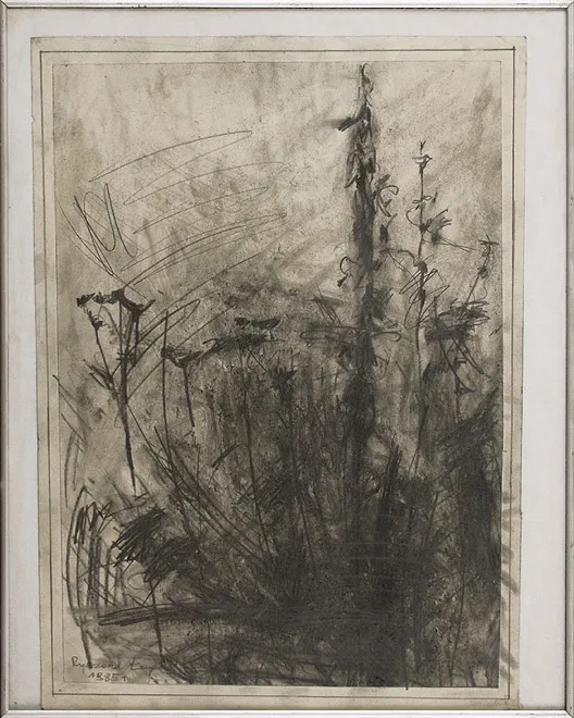 Ryszard Łagodziec, Rośliny wiosną w ogródku, z cyklu „Pejzaż",