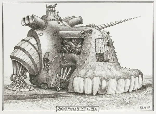 Jacek Yerka, SZOSOGRYZARKA ZE ZŁOTYM ZĘBEM, 2007