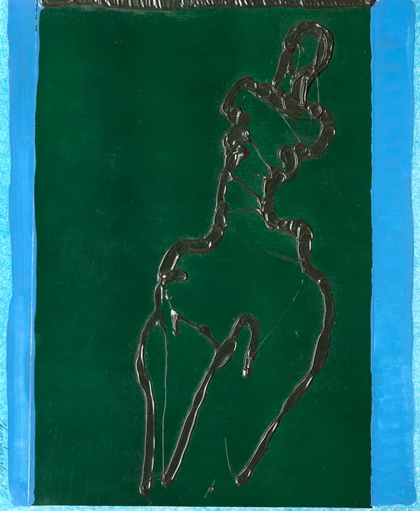 Halina Chrostowska, Akt zielono-niebieski, 1985