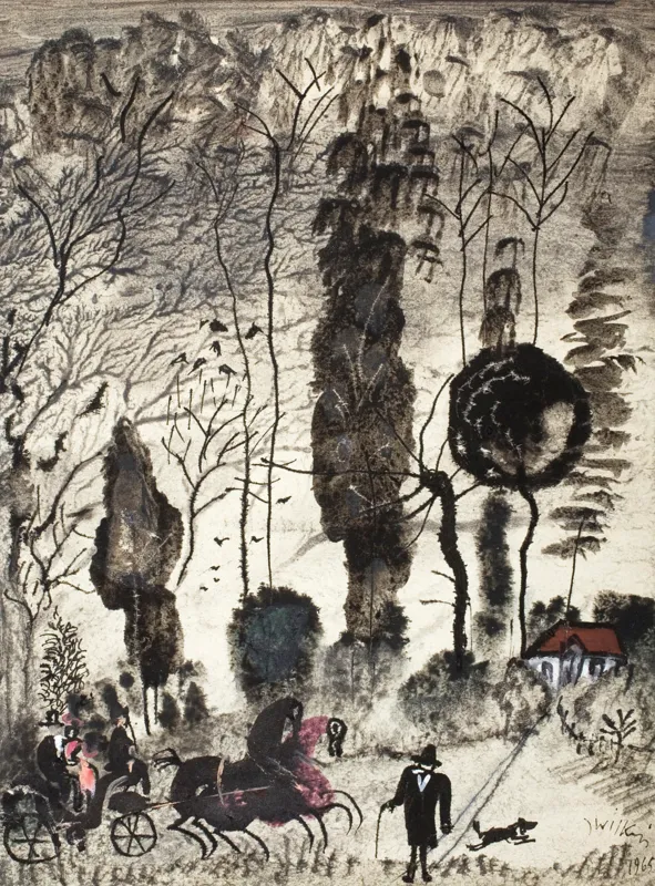 Józef Wilkoń, POWÓZ JADĄCY DO DWORU, 1965