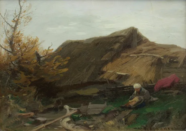 Roman Kochanowski, JESIENIĄ PRZED CHATĄ, ok. 1915