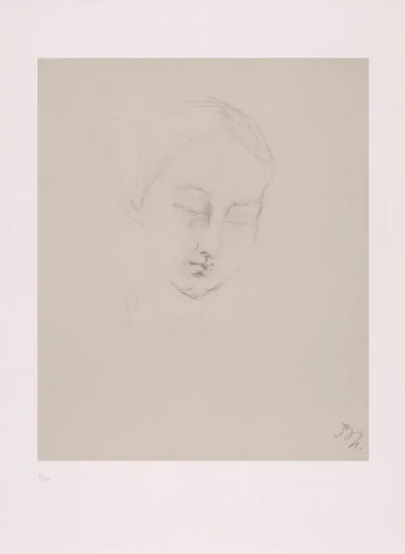 Balthazar Klossowski de Rola (Bathus), Portret kobiety z zamkniętymi oczami