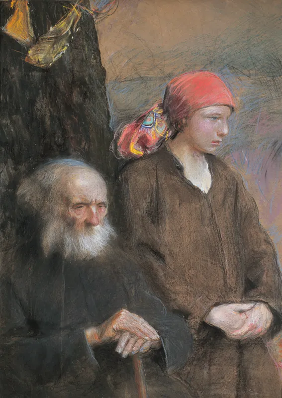 Teodor Axentowicz, Starzec i dziewczyna