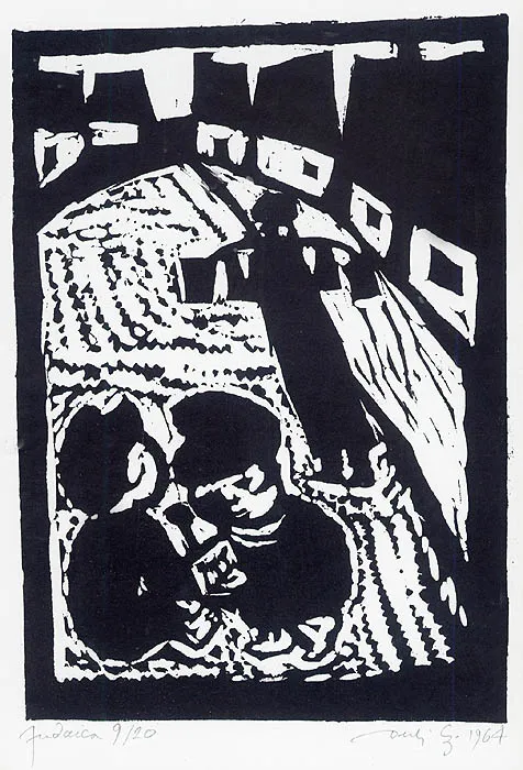 Jerzy Duda Gracz, Zabawa bączkiem, z cyklu Judaica, 1964