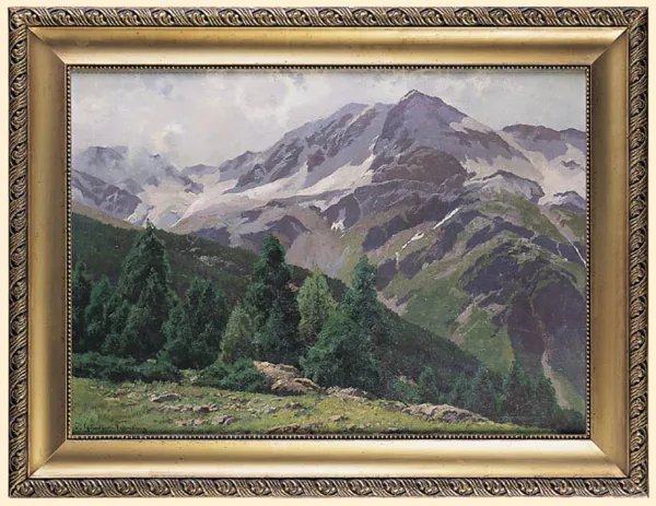 Otto Günther-Naumburg, SZCZYTY W ŚNIEGU, ok. 1900