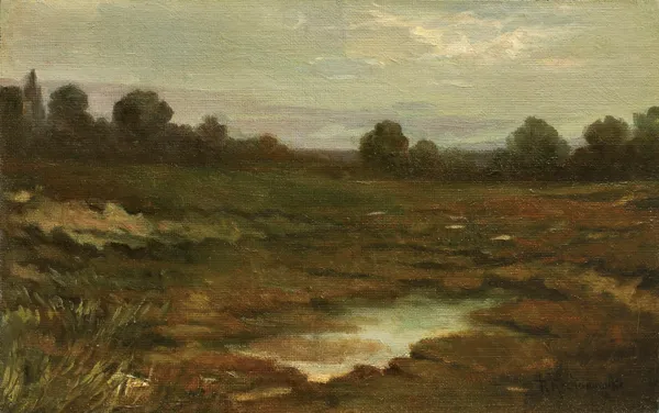 Roman Kochanowski, PEJZAŻ ZNAD ROZLEWISKA, ok. 1880