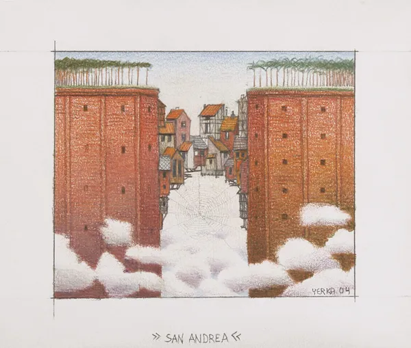 Jacek Yerka, San Andrea, 2004