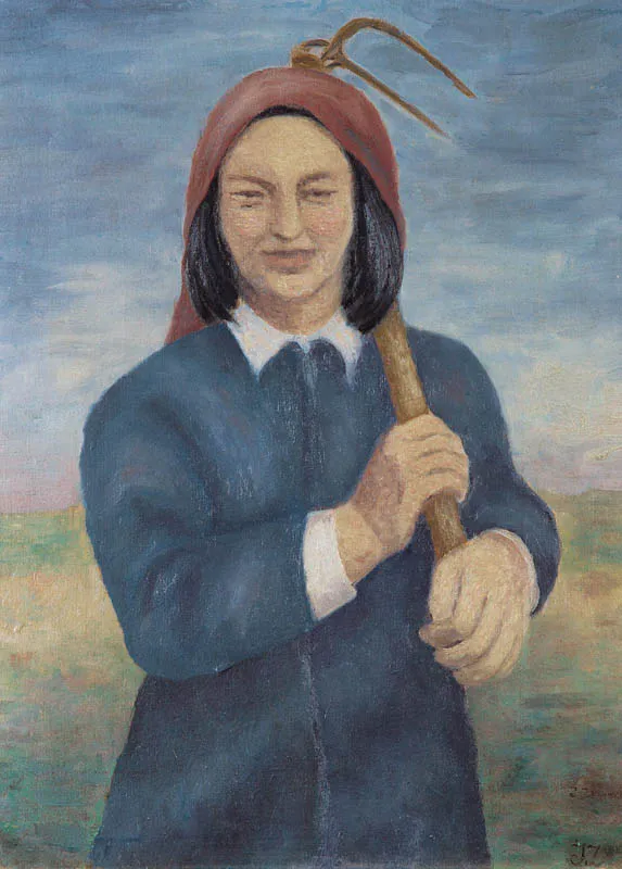 Jan Ziemski, Kobieta z grabiami, 1953