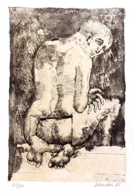 Jan Lebenstein, Akt męski tyłem, 1966