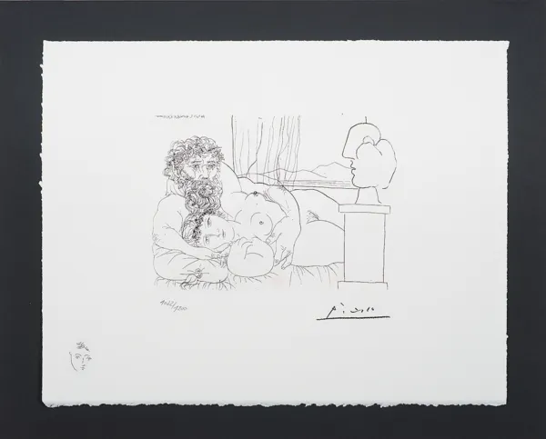 Pablo Picasso, Rzeźbiarz i modelka, ryc. LXII z Teki Vollarda