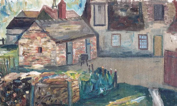 Tadeusz Makowski, Zagroda z drzewem w sągach, ok. 1924