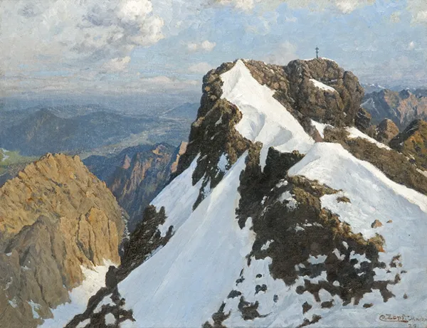 Carl Zopf, WIDOK NA WIERZCHOŁEK ZUGSPITZE, 1920