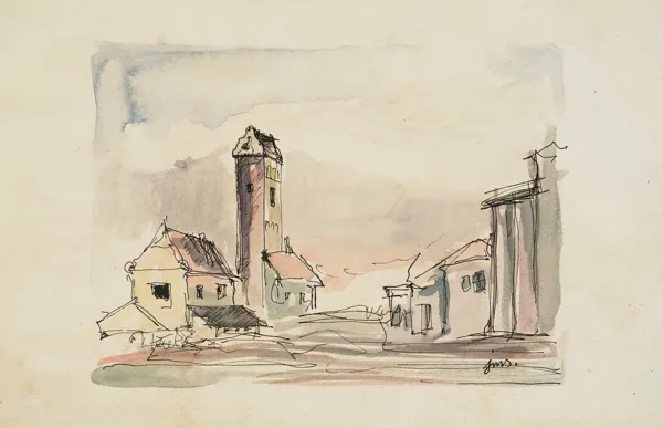 Jan Marcin Szancer, Pejzaż z gotyckim kościołem