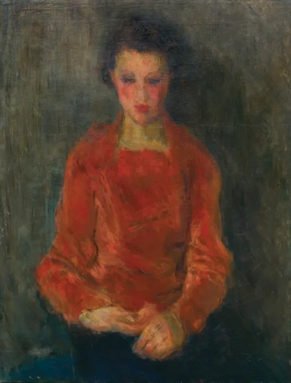 Eugeniusz Eibisch, PORTRET MŁODEJ KOBIETY, połowa lat 30 XX w