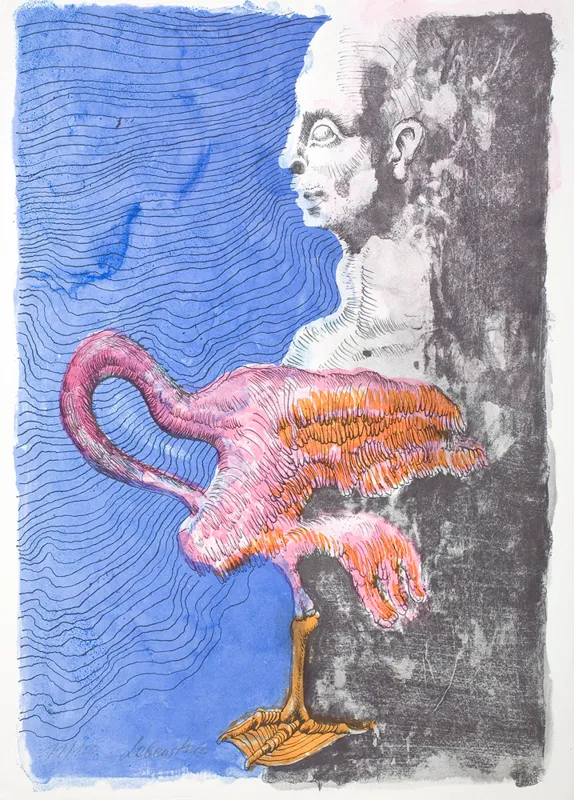 Jan Lebenstein, Kompozycja z flamingiem