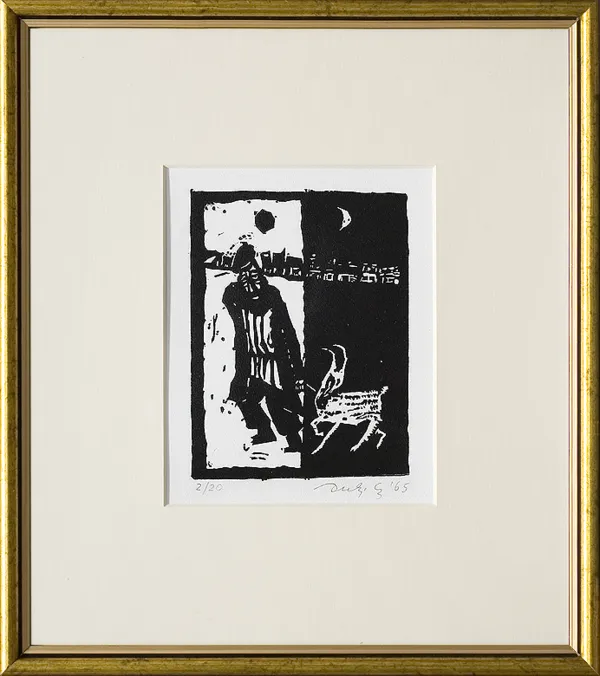 Jerzy Duda Gracz, Żyd z kozą, z cyklu Judaica, 1965