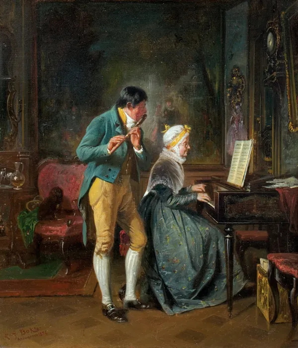 Jan Evert Boks, KONCERT DOMOWY. DUET, 1878