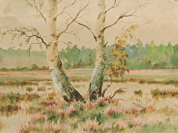 Józef Rapacki, BRZOZY NAD WODĄ, ok. 1920